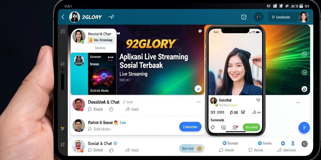Tampilan antarmuka pengguna saat melakukan Live Streaming di 92GLORY.