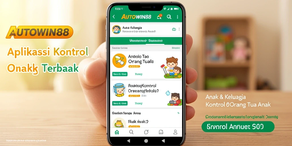 Antarmuka aplikasi AUTOWIN88 untuk kontrol orang tua.