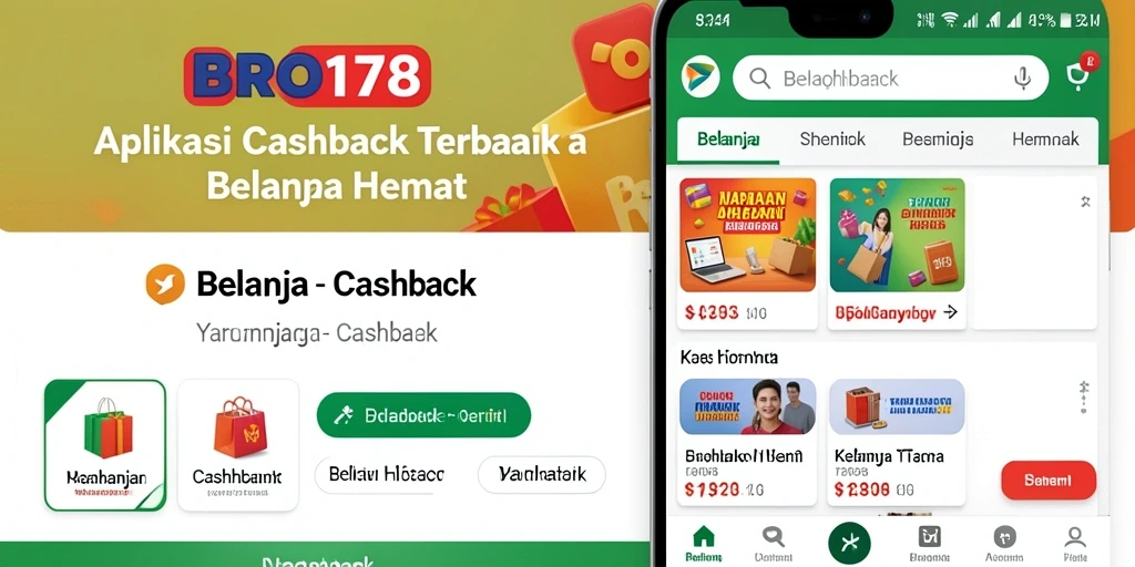 Tampilan antarmuka aplikasi BRO178 dengan fitur Cashback yang menarik.