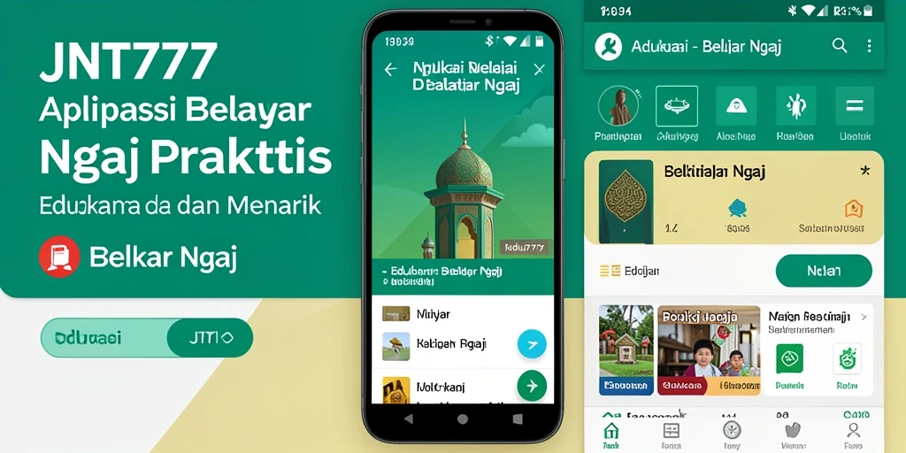 Tampilan antarmuka yang ramah pengguna dalam aplikasi Belajar Ngaji.