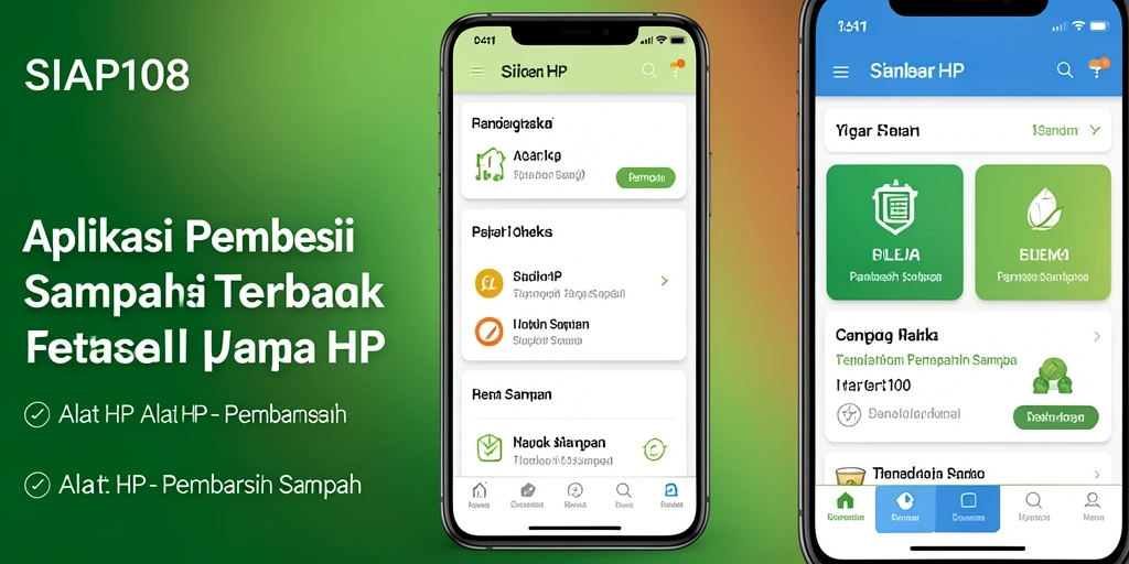 Tampilan antarmuka SIAP108 yang sederhana dan fungsional sebagai Pembersih Sampah.