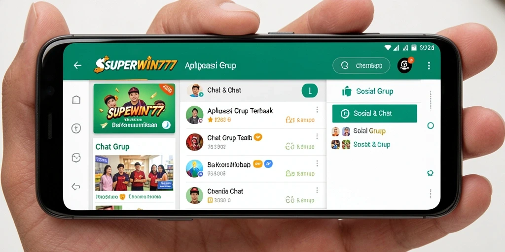 Tampilan antarmuka aplikasi SUPERWIN777 yang sederhana dan intuitif.